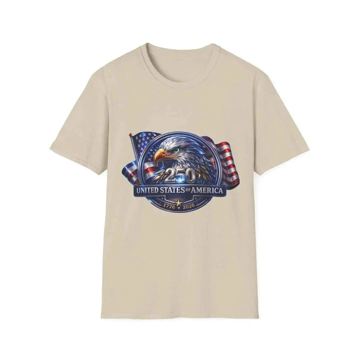 Patriotisches USA - Shirt mit Adler Emblem 1776 - 2026 - Unisex Geschenk zum Independence Day Americana - KlareAnsage
