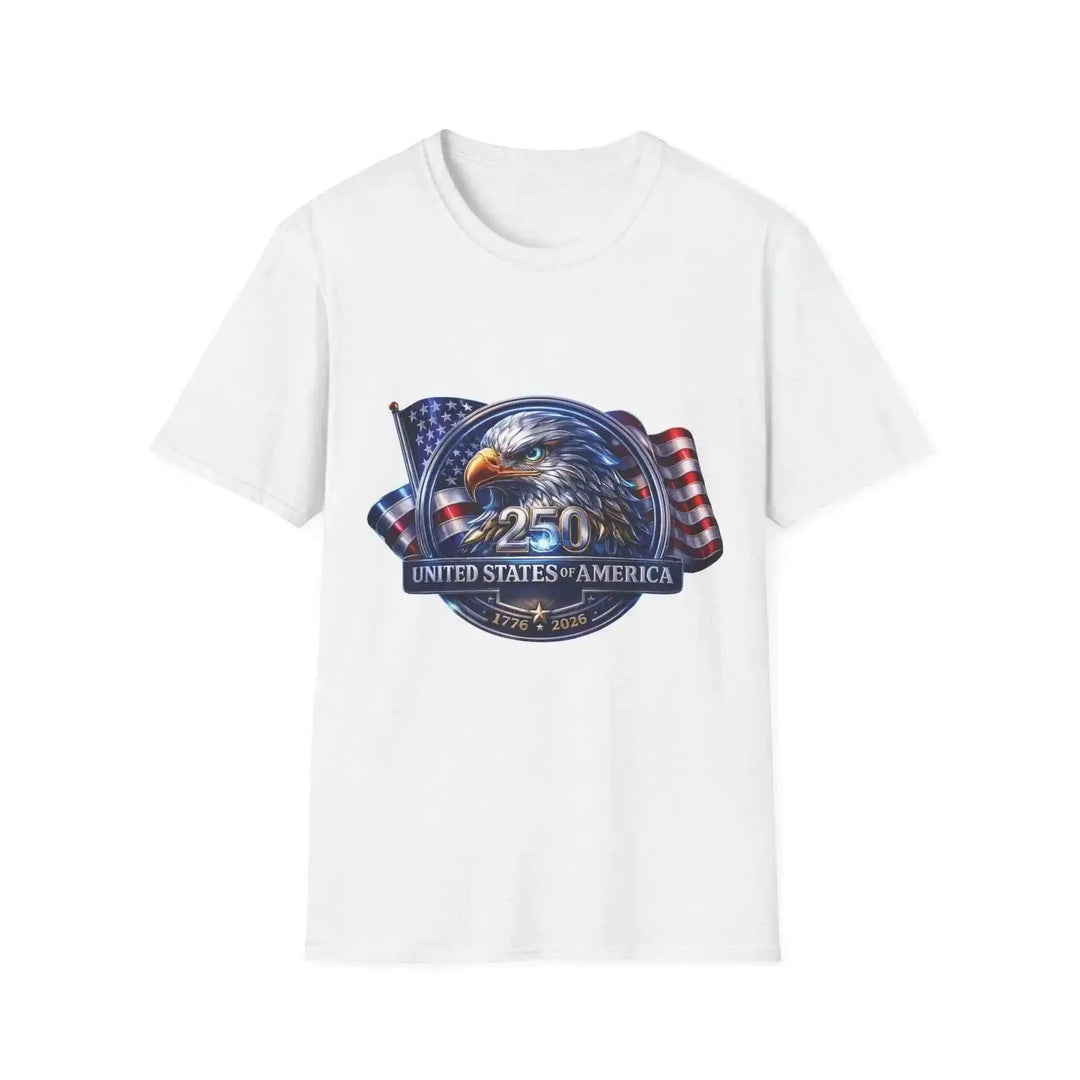 Patriotisches USA - Shirt mit Adler Emblem 1776 - 2026 - Unisex Geschenk zum Independence Day Americana - KlareAnsage