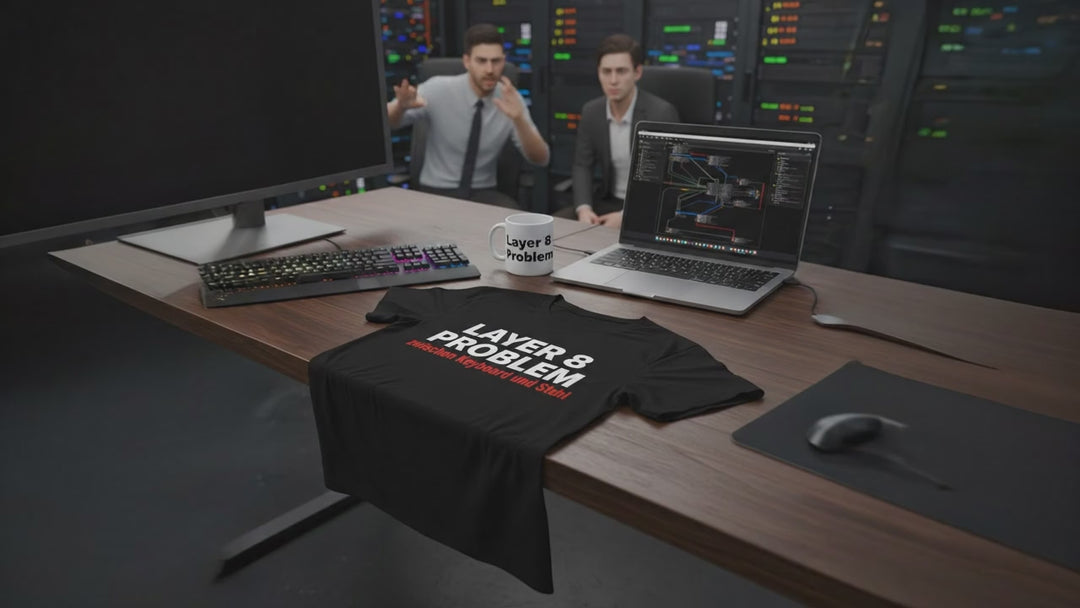 "Layer 8 Problem" T-Shirt – IT Shirt für Admins, Support und Nerds