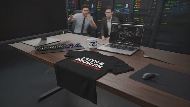 "Layer 8 Problem" T-Shirt – IT Shirt für Admins, Support und Nerds