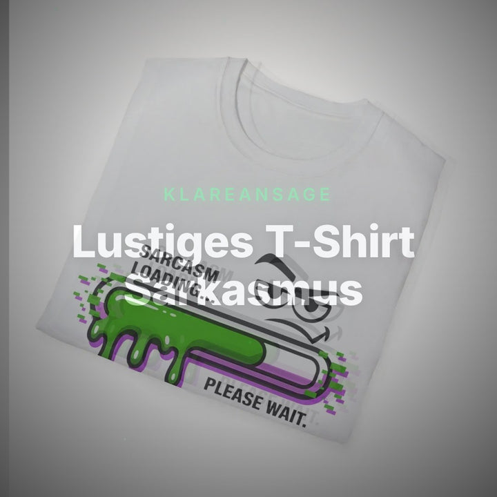 Lustiges T-Shirt Sarkasmus – Witziges Büro Shirt mit Glitch Design | KlareAnsage – Clean Showcase