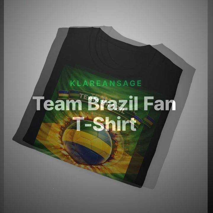 Team Brazil Fan T-Shirt – Dynamisches Fußball Design – Clean Showcase