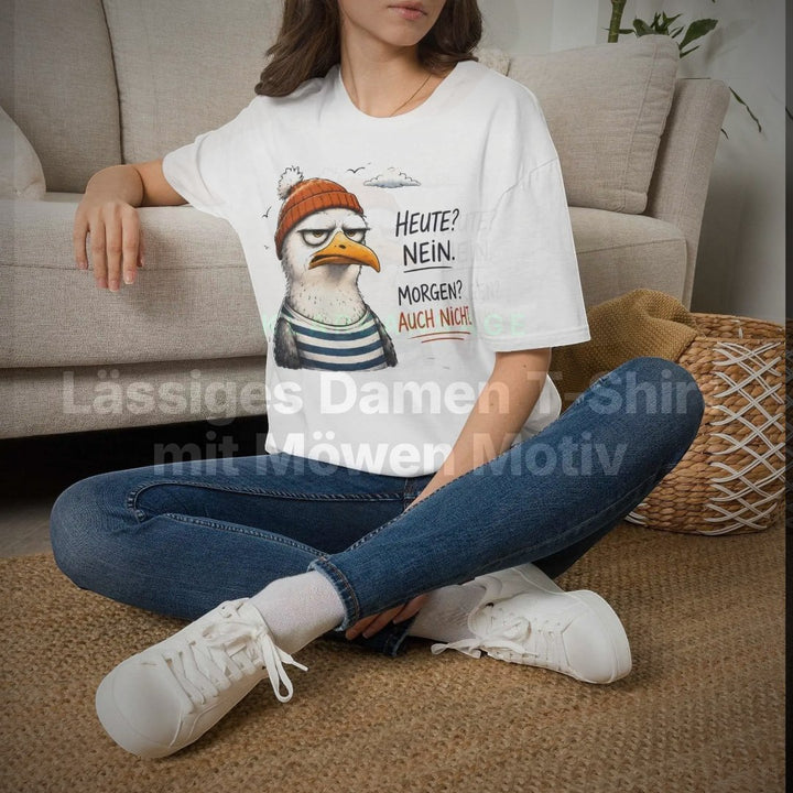 Lässiges Damen T-Shirt mit Möwen Motiv – Clean Showcase