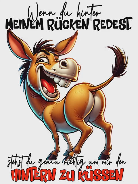 Eseltasse mit frechem Spruch
