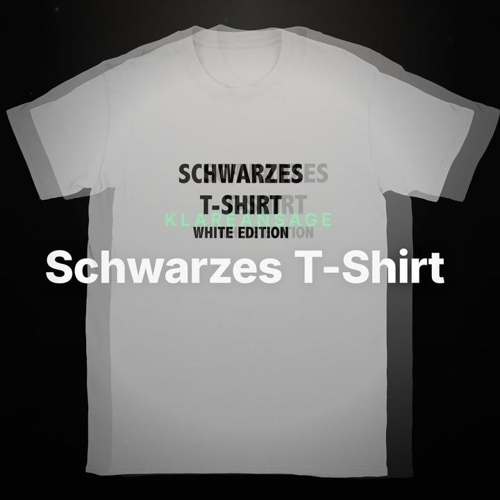 Schwarzes T-Shirt – White Edition – Clean Showcase