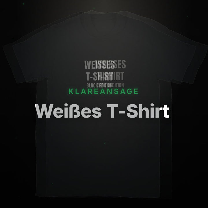Weißes T-Shirt – Black Edition – Clean Showcase