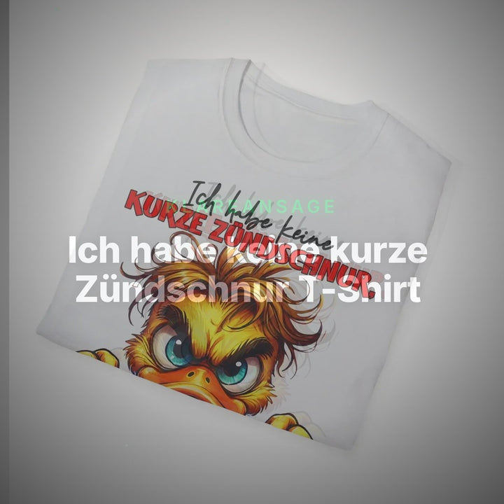 Ich habe keine kurze Zündschnur T-Shirt – Wütende Ente Spruchshirt – Clean Showcase