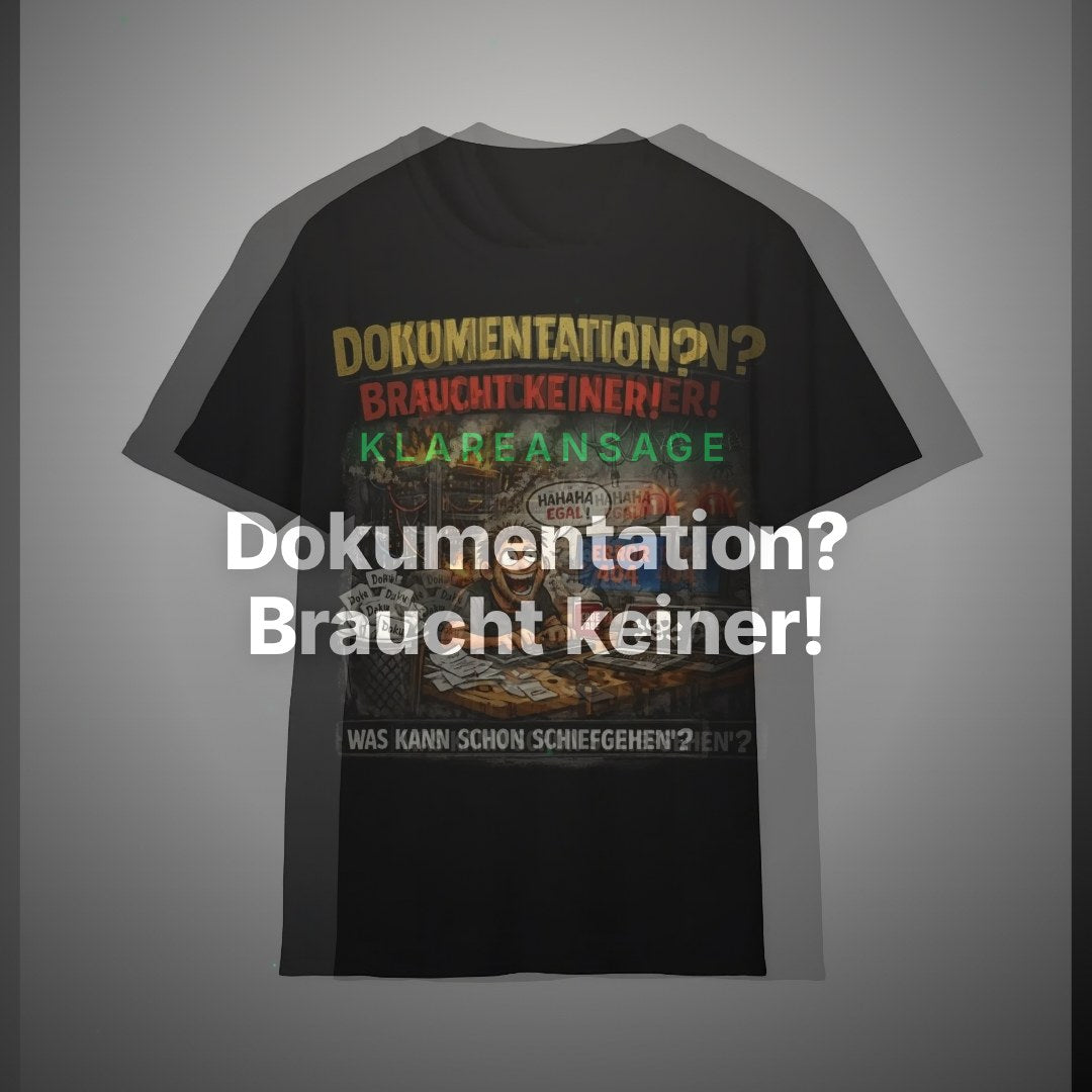 Dokumentation? Braucht keiner! – Admin Shirt – Clean Showcase
