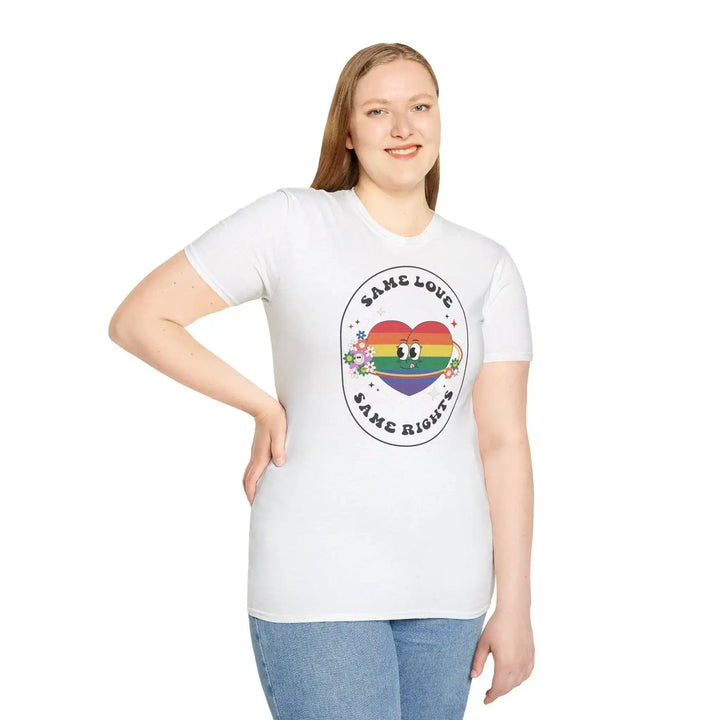 Retro Herz Pride Shirt – Partnerlook Regenbogen Design - KlareAnsage