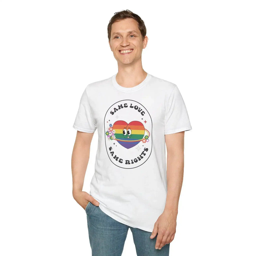 Retro Herz Pride Shirt – Partnerlook Regenbogen Design - KlareAnsage