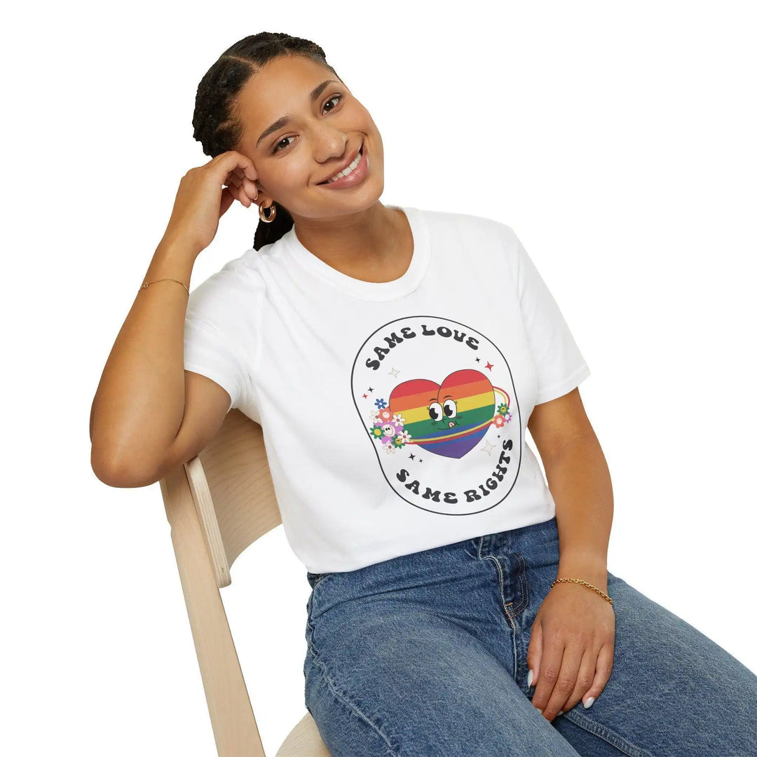 Retro Herz Pride Shirt – Partnerlook Regenbogen Design - KlareAnsage