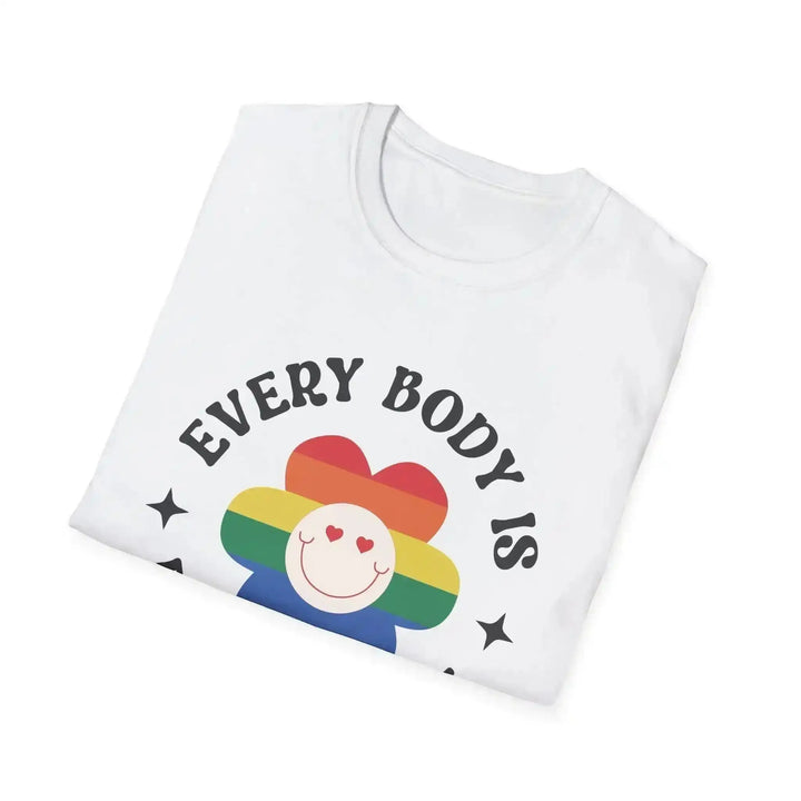 Retro Rainbow Flower Shirt – Every Body Is Free To Love - KlareAnsage