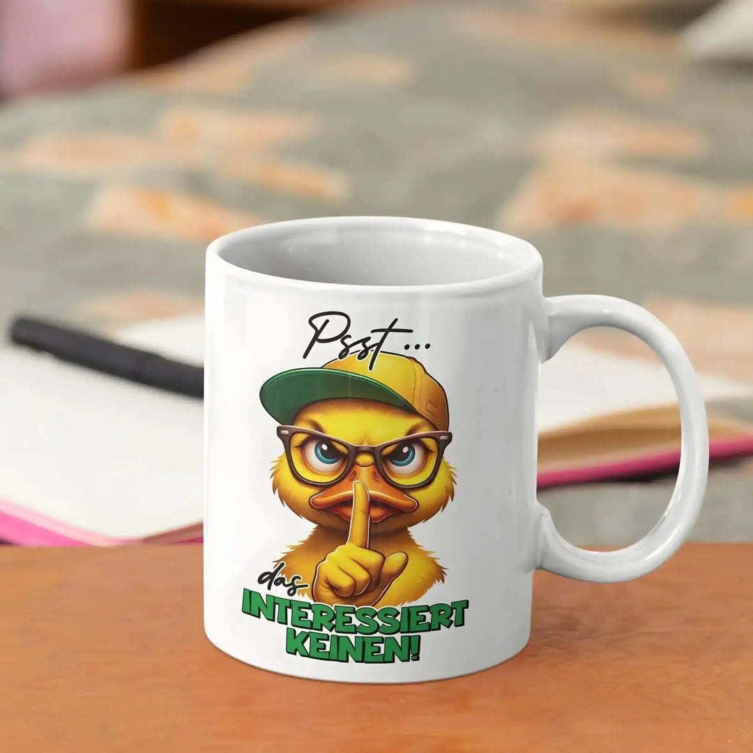 Sarkasmus Tasse | Freches Küken mit Cap | Humor Becher fürs Büro | Geschenkidee | Gratisversand USA - KlareAnsage