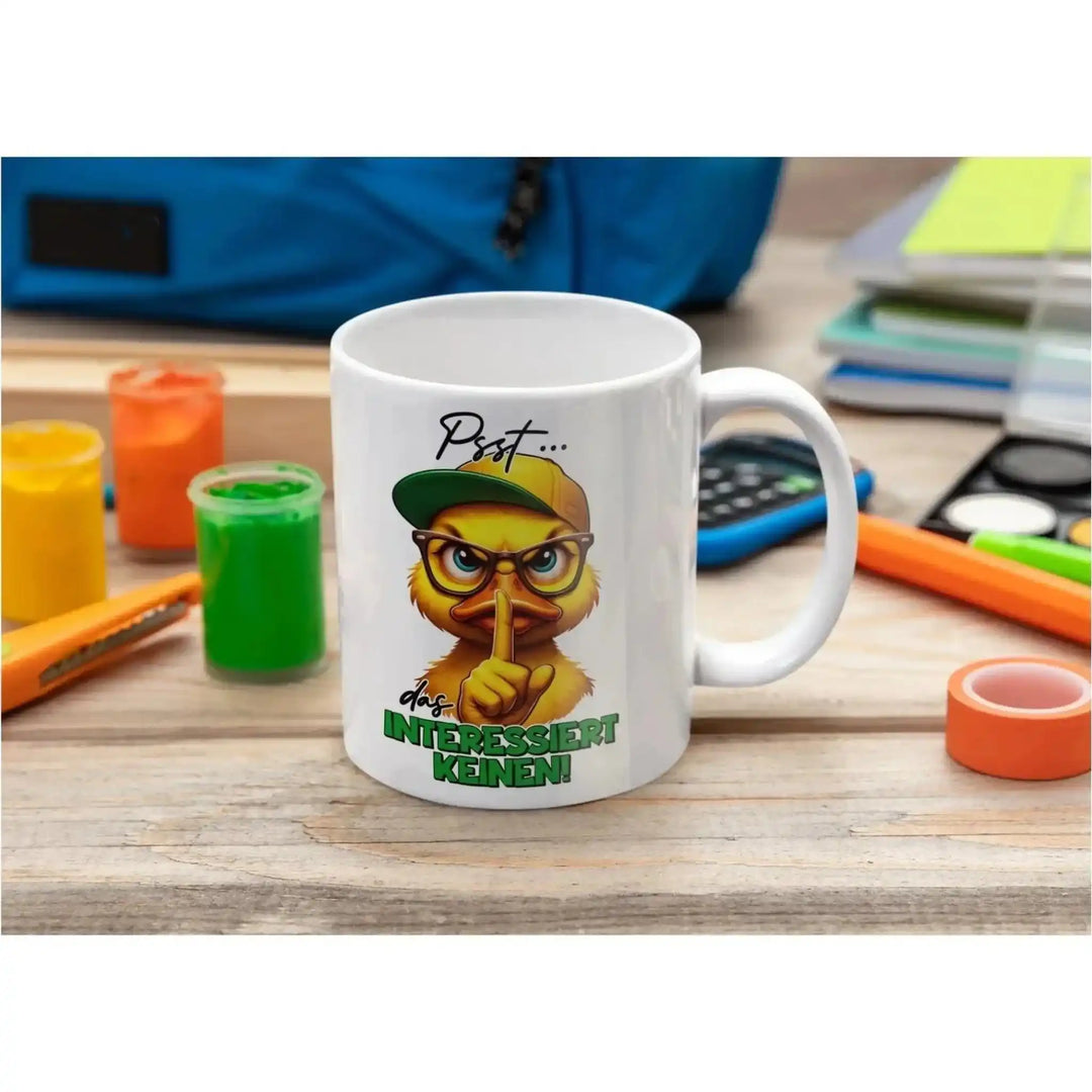 Sarkasmus Tasse | Freches Küken mit Cap | Humor Becher fürs Büro | Geschenkidee | Gratisversand USA - KlareAnsage