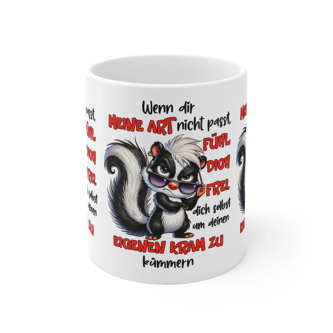 Stinktier Tasse mit frechem Spruch – lustiges Geschenk - KlareAnsage