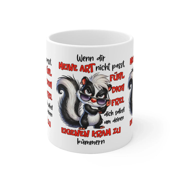 Stinktier Tasse mit frechem Spruch – lustiges Geschenk - KlareAnsage