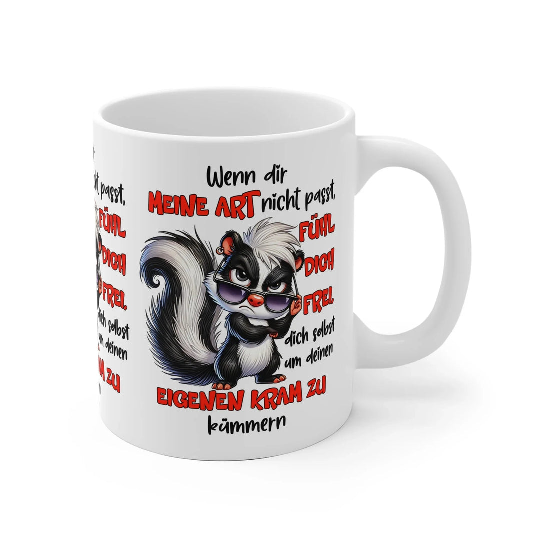 Stinktier Tasse mit frechem Spruch – lustiges Geschenk - KlareAnsage