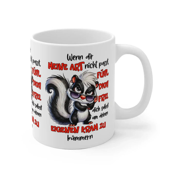 Stinktier Tasse mit frechem Spruch – lustiges Geschenk - KlareAnsage