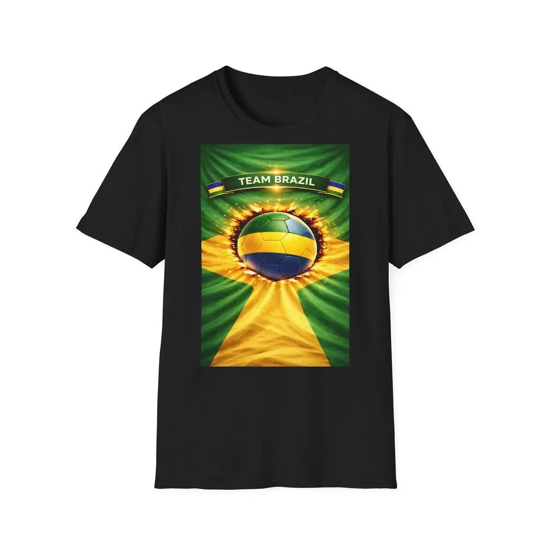 Team Brazil Fan T-Shirt – Dynamisches Fußball Design - KlareAnsage