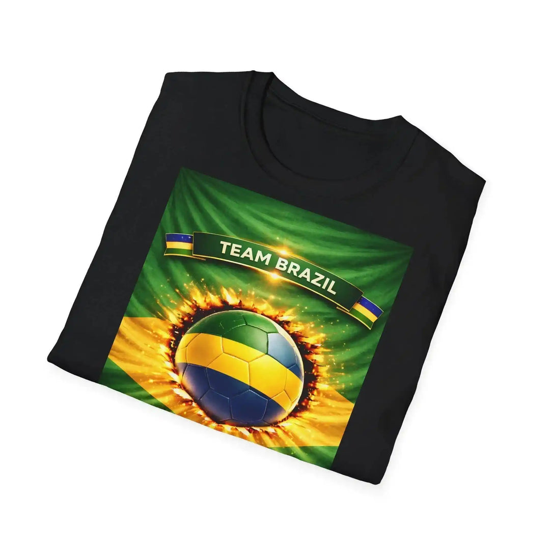 Team Brazil Fan T-Shirt – Dynamisches Fußball Design - KlareAnsage