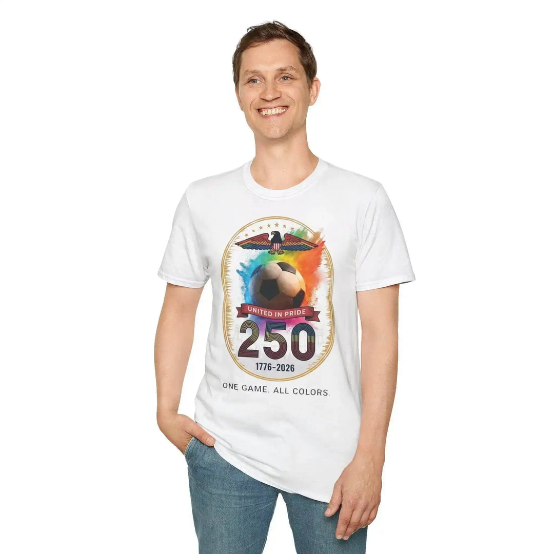 USA 250 Fußball Stolz Shirt – Regenbogen Sport Design - KlareAnsage
