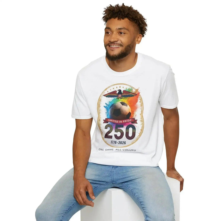 USA 250 Fußball Stolz Shirt – Regenbogen Sport Design - KlareAnsage