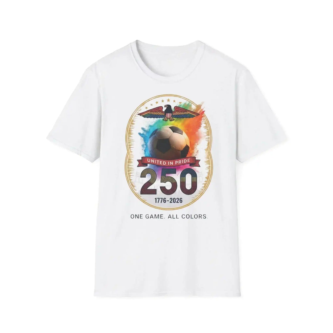 USA 250 Fußball Stolz Shirt – Regenbogen Sport Design - KlareAnsage