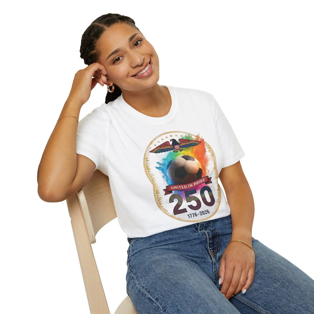 USA 250 Fußball Stolz Shirt – Regenbogen Sport Design - KlareAnsage
