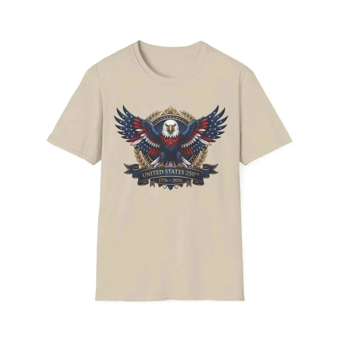USA Jubiläums T-Shirt 250 Jahre 1776–2026 mit Adler Grafik – Freiheit Baumwoll Tee patriotisches Geschenk - KlareAnsage