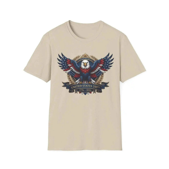 USA Jubiläums T-Shirt 250 Jahre 1776–2026 mit Adler Grafik – Freiheit Baumwoll Tee patriotisches Geschenk - KlareAnsage