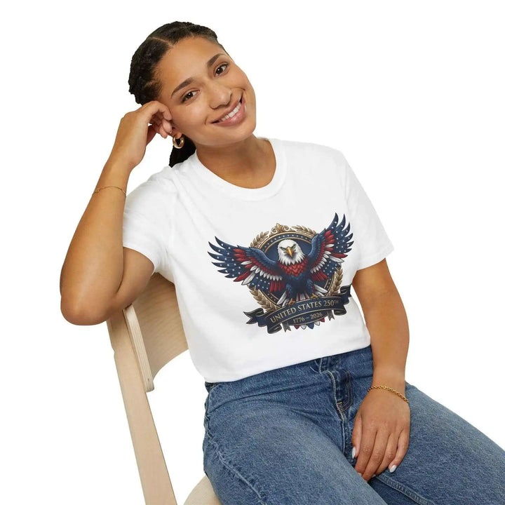 USA Jubiläums T-Shirt 250 Jahre 1776–2026 mit Adler Grafik – Freiheit Baumwoll Tee patriotisches Geschenk - KlareAnsage