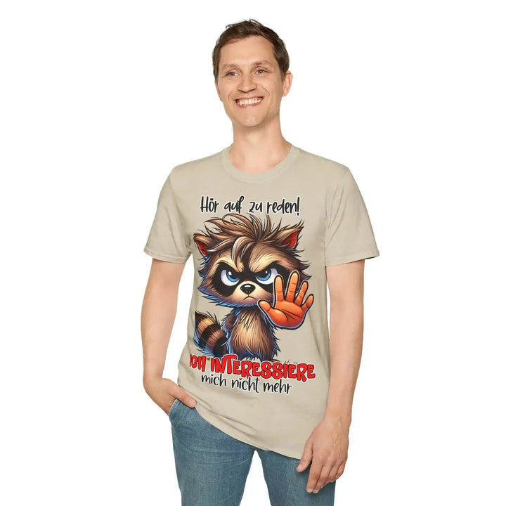 Waschbär Statement T-Shirt – Hör auf zu reden - KlareAnsage
