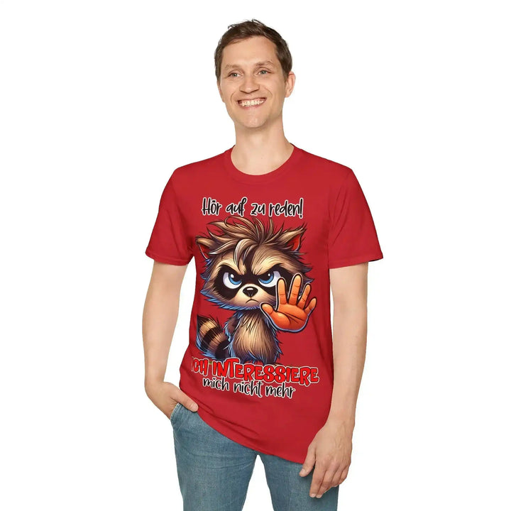 Waschbär Statement T-Shirt – Hör auf zu reden - KlareAnsage