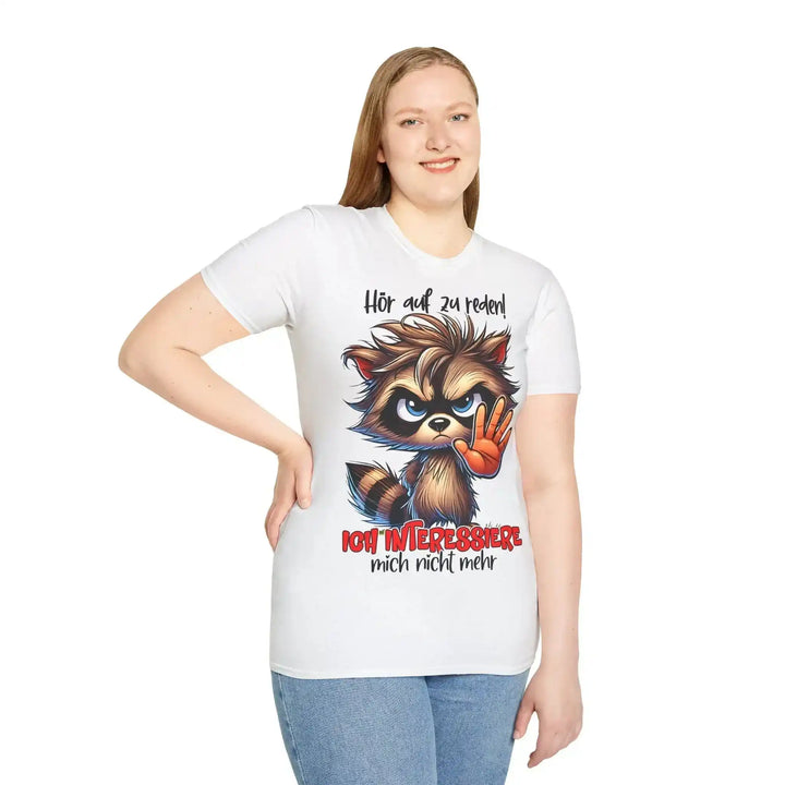 Waschbär Statement T-Shirt – Hör auf zu reden - KlareAnsage