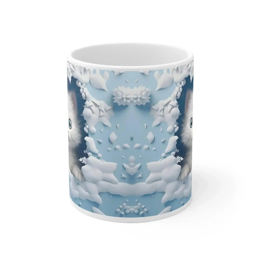 Winter Katze Tasse – Gemütlicher Kaffeebecher für die kalte Zeit - KlareAnsage