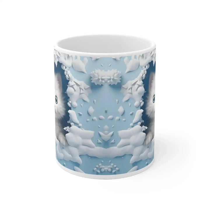 Winter Katze Tasse – Gemütlicher Kaffeebecher für die kalte Zeit - KlareAnsage