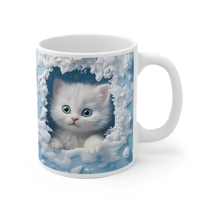 Winter Katze Tasse – Gemütlicher Kaffeebecher für die kalte Zeit - KlareAnsage