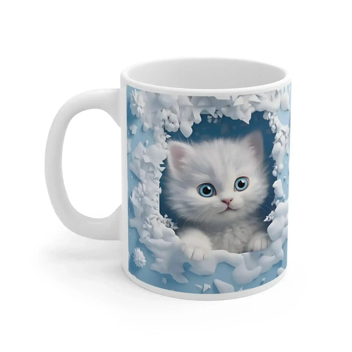 Winter Katze Tasse – Gemütlicher Kaffeebecher für die kalte Zeit - KlareAnsage