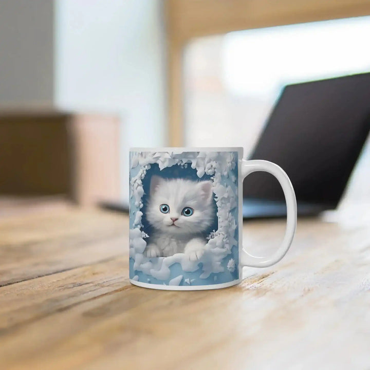 Winter Katze Tasse – Gemütlicher Kaffeebecher für die kalte Zeit - KlareAnsage